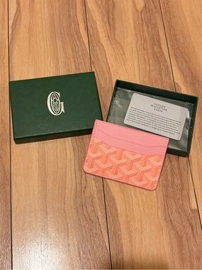 Goyard Coral and Pink Card Holder